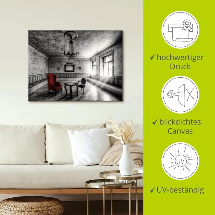 Produktbild Artland Lost Place - Roter Sessel T9SH (80 x 60 cm)