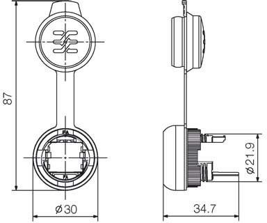 Produktbild Weidmüller RJ45 Buchsenstecker 6a IP65 TIA-A