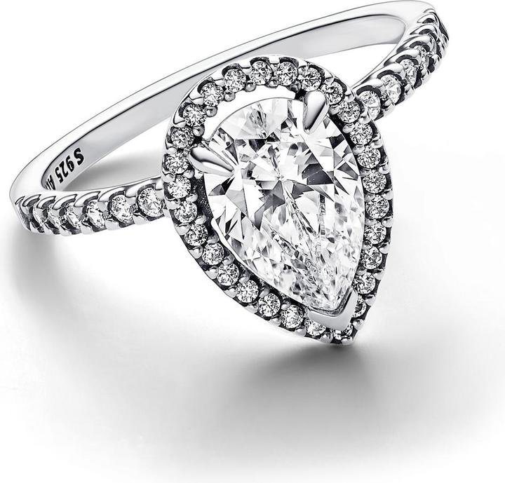 Actual product image Pandora Sparkling Pear Wreath Ring (54, 925 Silver)
