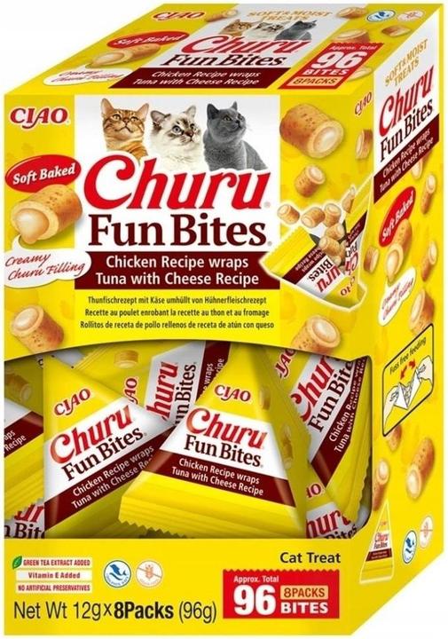 Produktbild Inaba CAT FUN BITES CHICKEN&TUNA&CHEESE 8x12g (96g) (Adult, 96 g)