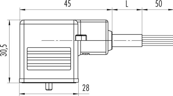 Produktbild Schubiger Magnetventilsteckose B beschaltet LED Schwarz 32 5337 300 510 Binder Inhalt: 1