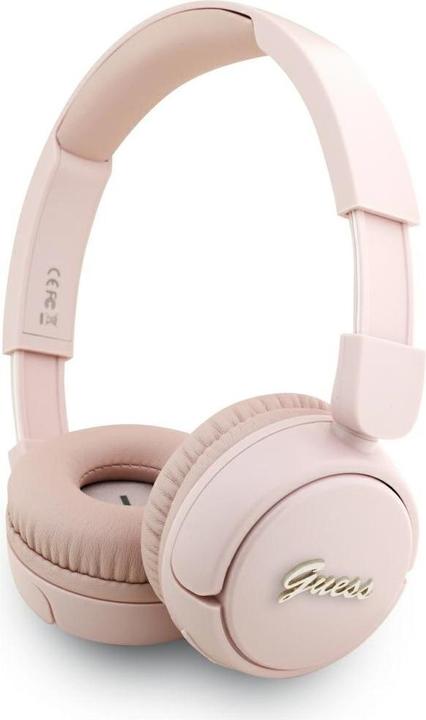 Actual product image Guess Headphones Bluetooth 5.3 Metal Logo Script pink (30 h, Wireless)