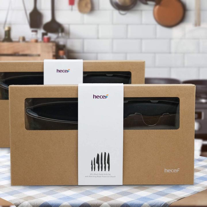 Actual product image Hecef Black Oxide Knife Set 6 pcs.