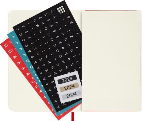 Image du produit Moleskine 18 mois Semaine Calendrier 2023/2024, Pocket/A6, 1 sem = 1 page, ligné à droite (A6, Anglais)