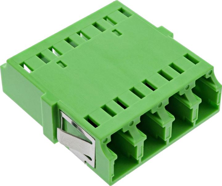 Actual product image InLine Fibre optic coupling, quad LC/LC, singlemode, green, ceramic sleeve (Network coupling)