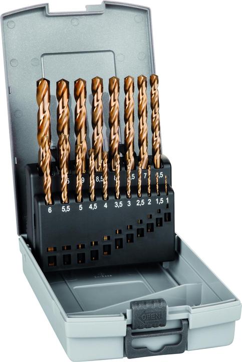 Produktbild Alpen Kassette HSS Cobalt Bohrer GRIP DIN 338 RN 3-kant KP 19 19-tlg. Ø 1.0-10.0x0.5mm (0,5 mm steigend)