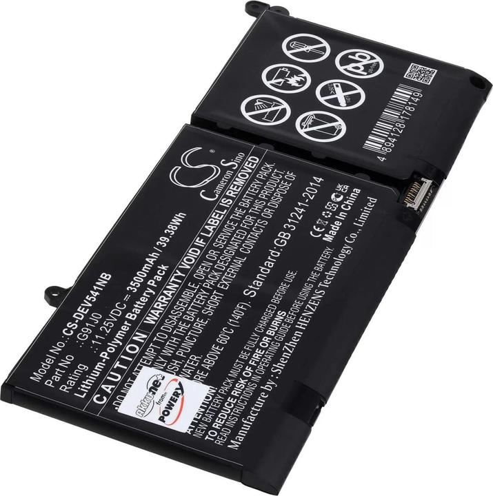 Actual product image AccuCell Battery Dell Inspiron 5515, Latitude 3420, Vostro 3515, type G91J0 (3500 mAh)