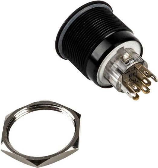 Produktbild DimasTech Vandalismustaster 25mm, Blackline Dot - RGB
