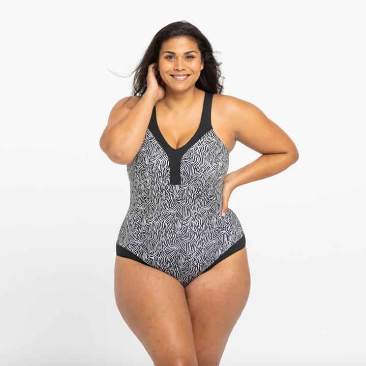 Produktbild Nabaiji Badeanzug Damen Clara Zeb schwarz (44)