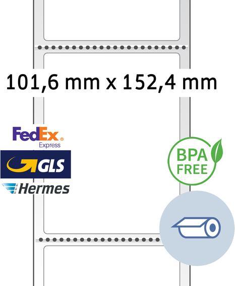 Immagine prodotto HERMA Etichette termiche dirette per mailing, rotolo, 101,6 x 152,4 mm Perforazione del vettore dopo ogni