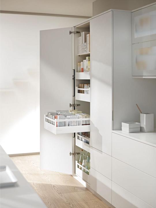 Blum Space Tower Tandembox antaro | Mit Reling, NL500mm, KB 450mm | Seidenweiss