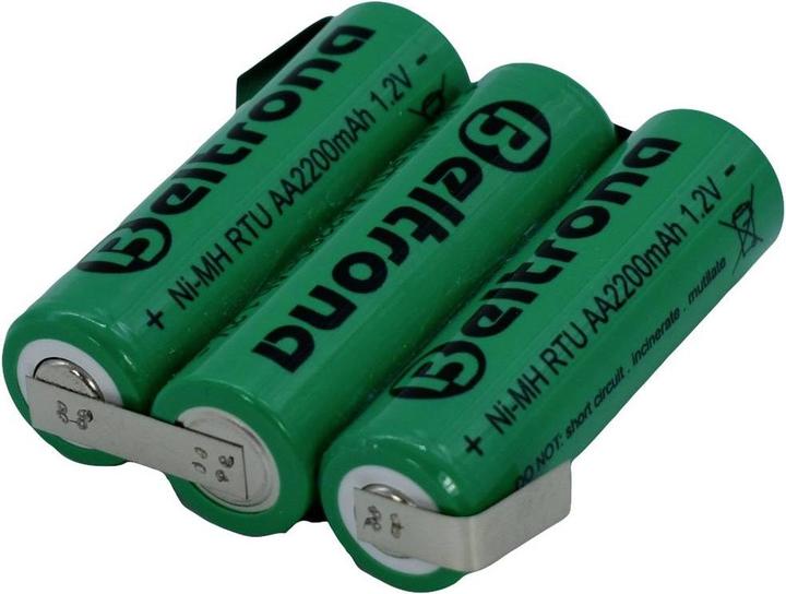 Immagine prodotto Beltrona RTU3AAZ Pacco batteria 3x Mignon (AA) Z-solder tag NiMH 3,6 V 2200 mAh (3.60 V, 2200 mAh)