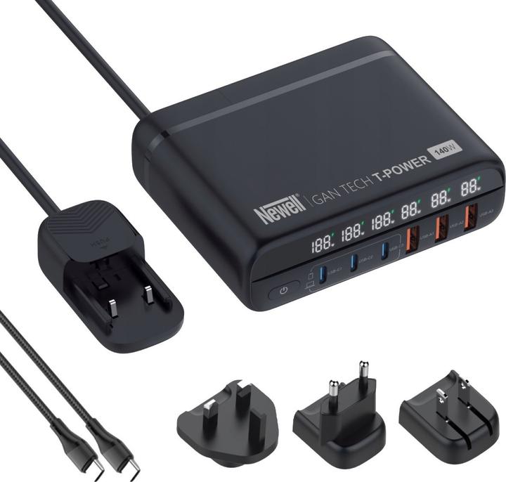 Immagine prodotto Newell Caricabatterie di rete con un set di adattatori GaN Tech T-Power 140 W (140 W)