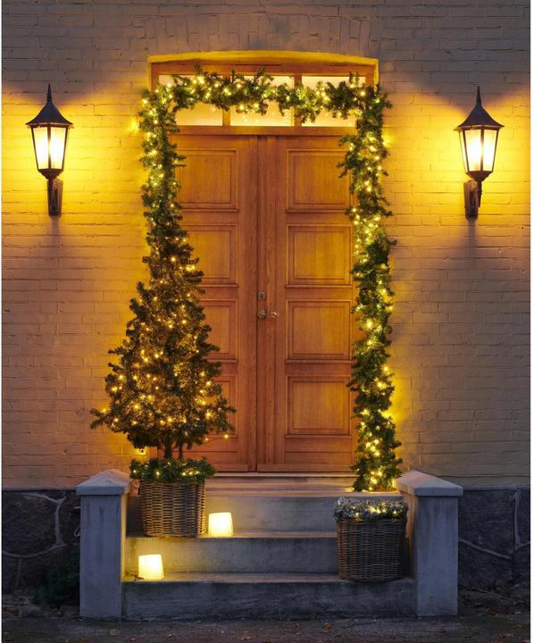 Image du produit Sirius Couronne de Noël LED verte enneigée
