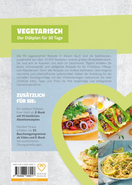 Produktbild Vegetarische Diät - Ernährungsplan zum Abnehmen für 30 Tage (Deutsch, Peter Kmiecik, 2020)