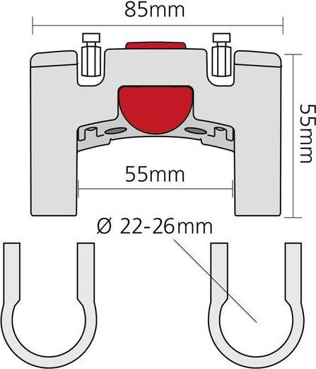 Actual product image KlickFix Handlebar adapter standard Ø 22-26mm