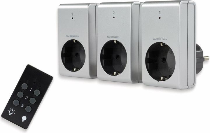 Produktbild REV Funk-Steckdosen-Set 3+1 2300W (3 x, CEE 7/3)