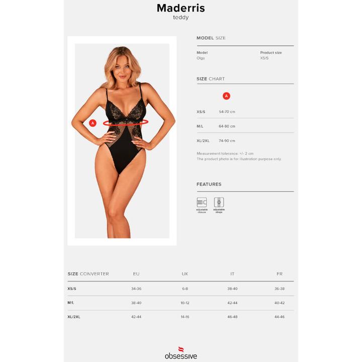 Immagine prodotto Obsessive Maderris Teddy Xl/Xxl (XL, XXL)