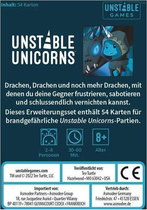 Actual product image Unstable Games Unstable Unicorns - Dragons, for 2-8 players, from 8 years (EN expansion) (German)