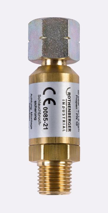Produktbild Rothenberger Industrial SICHERHEITSDRUCKREGLER Schlauchbruchsicherung 50 mbar, Anschluss 2xG 1/4" L