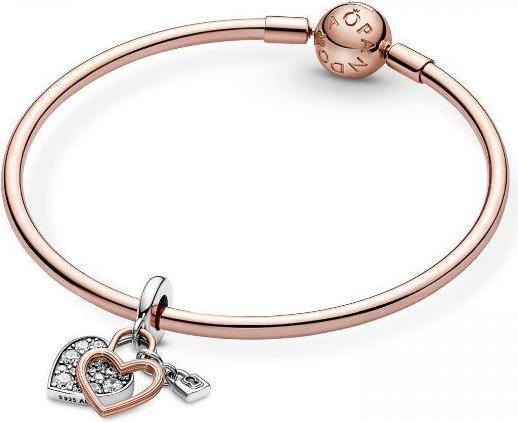 Actual product image Pandora Two Tone Rose Collection Heart Castle