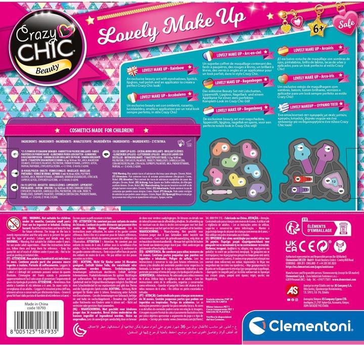 Actual product image Clementoni Crazy Chic Palette de maquillage Arc-en-ciel