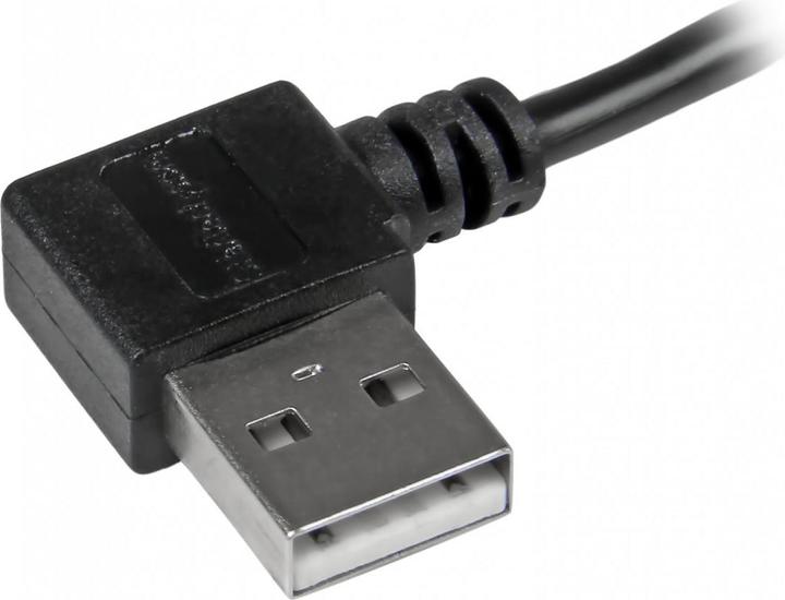 Actual product image StarTech Micro USB cable with right angled connectors - male/male - 2m - USB A to Micro B connection cable (2 m, USB 2.0)