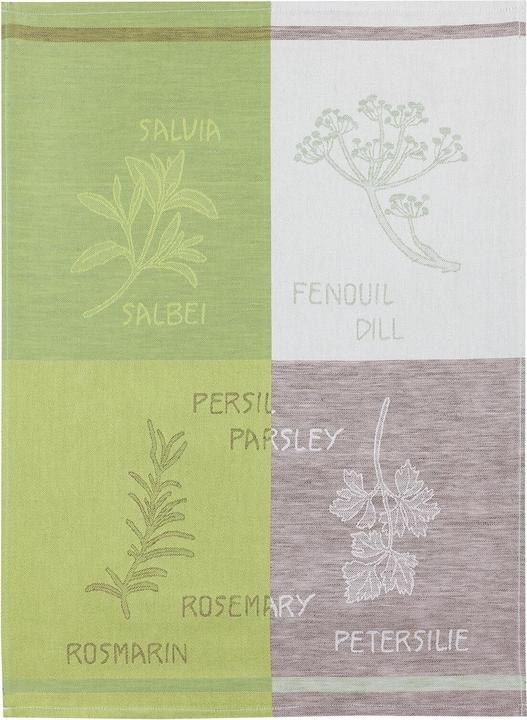 Produktbild Kracht 3er Pack Halbleinen Geschirrtücher Küchenkräuter (50 x 70 cm)