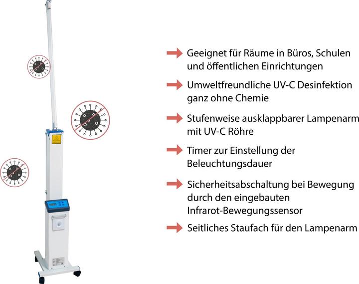 Produktbild Good Connections Good Connection UV-C Desinfektionsstation 60W mit 2 Röhren für 30 m² Raumfläche