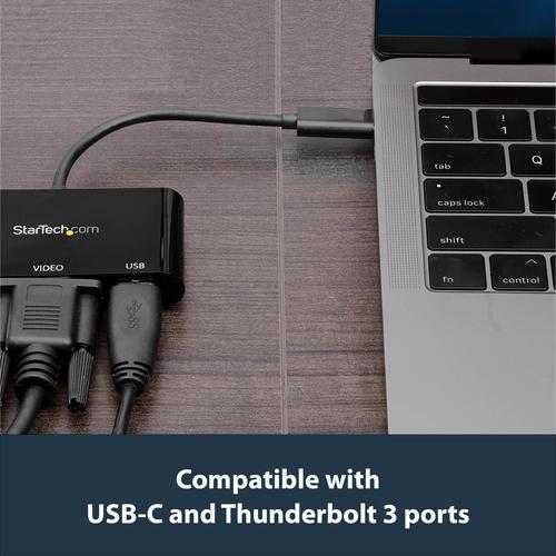 Produktbild StarTech USB-C to VGA Multifunction Adapter (USB-C, 1 Ports)