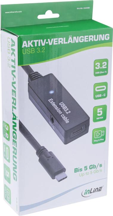 Actual product image InLine USB 3.2 Gen.1 active extension (5 m, USB 3.2 Gen 1, 5 W)