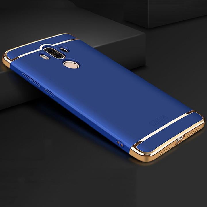 Produktbild König Design Handy Hülle Schutz Case für Huawei Mate 9 Bumper 3 in 1 Cover Chrom Etui Blau