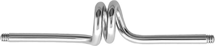 Actual product image Star Piercing Barbell bar silver twister (Surgical steel 316L)