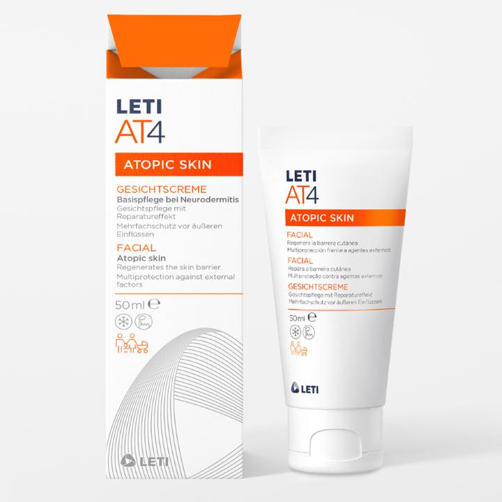Actual product image Leti LETIAT4 Atopic Skin Facial Cream, 50 ml Cream (50 ml, 24h cream)