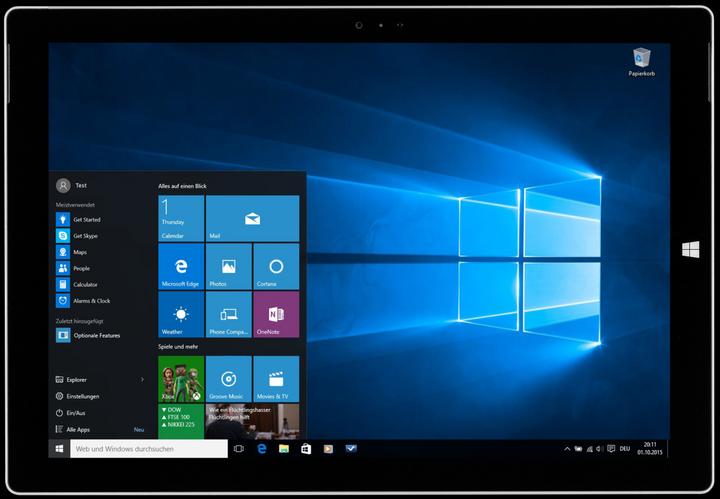Produktbild Microsoft Surface Pro 3 Refurb. 8GB 256 GB ohne Tastatur + Stift (nur WLAN, 12", Silber, Schwarz)