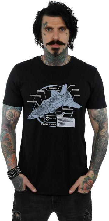 Image du produit - T-shirt THE AVENGERS QUINJET BREAKDOWN - Homme (L)