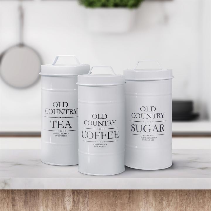 Actual product image neuetischkultur Storage Tins Set of 3 Country House White (1.50 l)