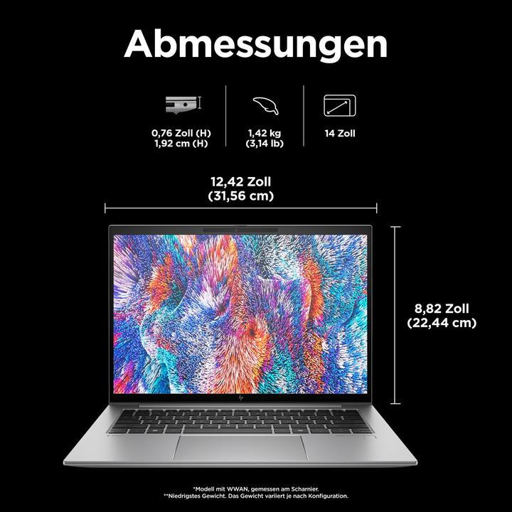 Actual product image HP ZBook Firefly 14 G11 (14", Intel Core Ultra 7 155H, 32 GB, 1000 GB, DE)