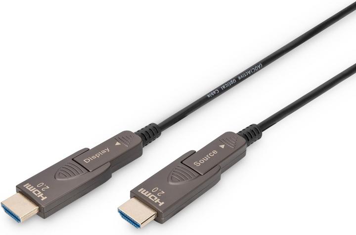 Image du produit Digitus 4K - Câble hybride HDMI® AOC en fibre optique avec connecteur détachable (30 m, HDMI)