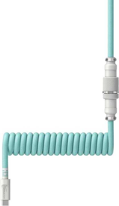 Image du produit HyperX Câble USB-C enroulé vert clair-blanc (1.37 m, USB 3.2 Gen 1)