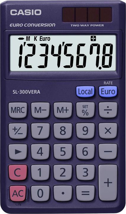 Actual product image Casio SL-300VER (Solar cells, Batteries)