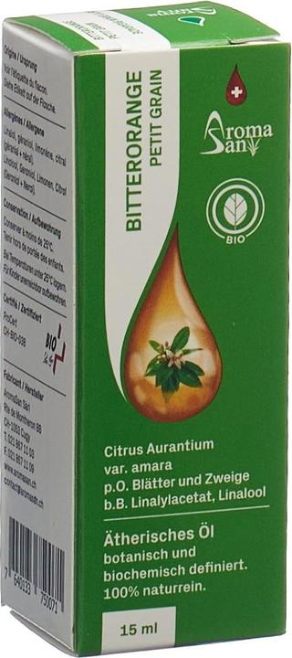 Image du produit AromaSan Orange amère Petit Grain Huile essentielle bio (15ml)
