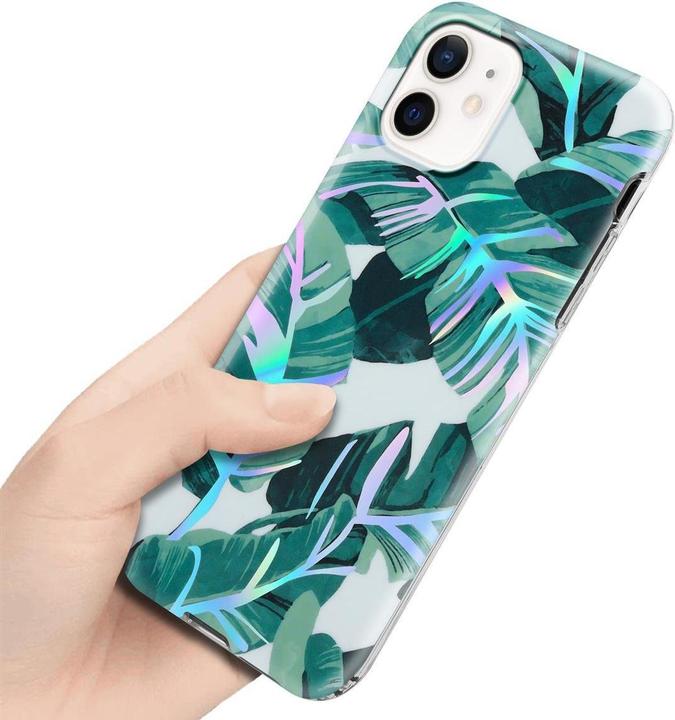 Produktbild Cadorabo IMD TPU Bunte Blumen & Blätter Cover (Realme 12 Pro+, Apple iPhone 12)