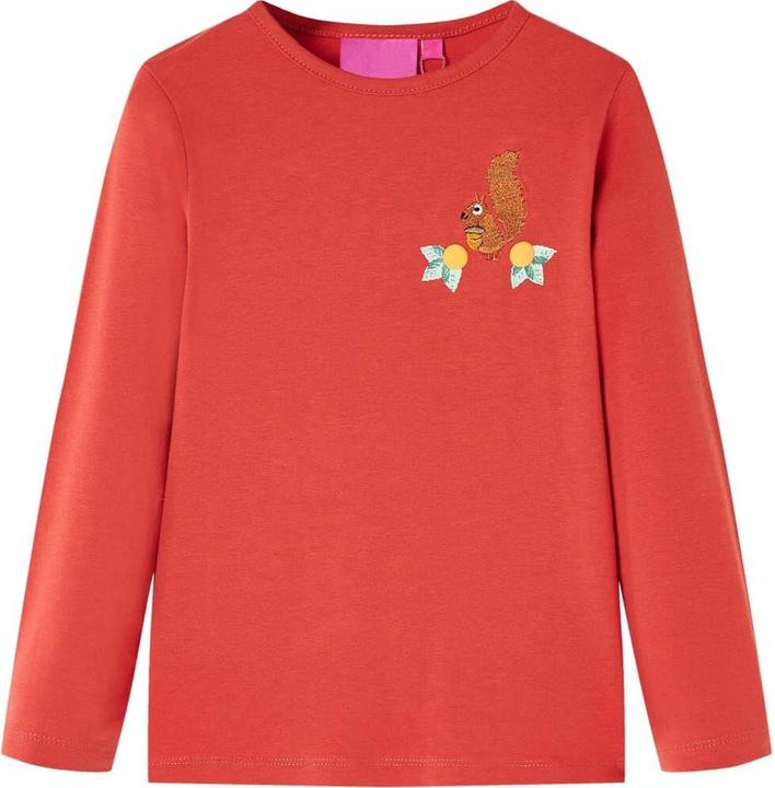 Produktbild VidaXL Kinder-Langarmshirt Dunkelrot 140,Material: 95 % Baumwolle (140)