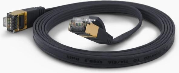 Actual product image Wantec Flat CAT6A FTP patch cable (F/UTP, CAT6a, 0.10 m)
