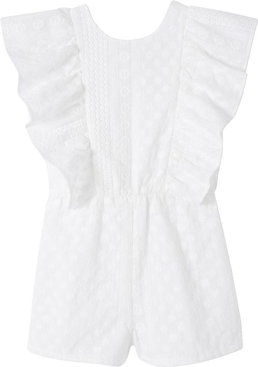 Actual product image Vertbaudet Festive short girls' jumpsuit with eyelet embroidery (158)