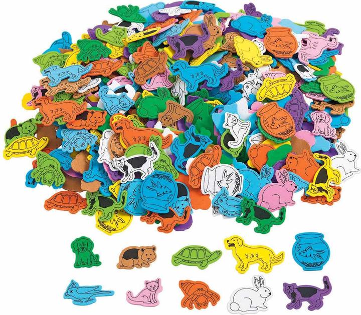 Immagine prodotto Colorare - forme di animali preferiti in schiuma, 500 pezzi.