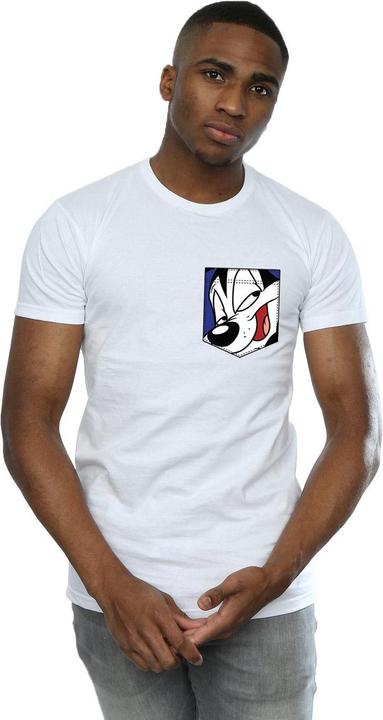 Image du produit Looney Tunes - T-shirt PEPE LE PEW FACE FAUX POCKET - Homme (S)