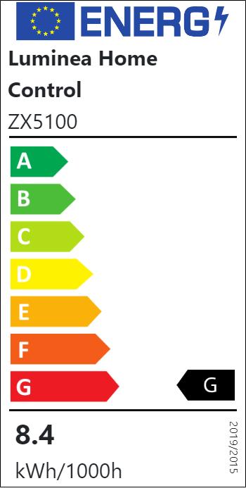 Energie-Label Luminea WLAN-LED-Lichtervorhang, 180 LEDs, RGB, App, IP44, 3 x 3 m (3 m)