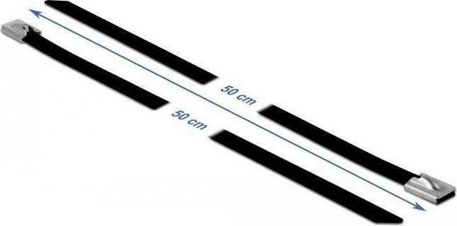 Image du produit Delock Colliers de serrage en acier inoxydable 500x7,9 10 pcs. (Serre-câbles métalliques, 500 mm, 10 pcs)